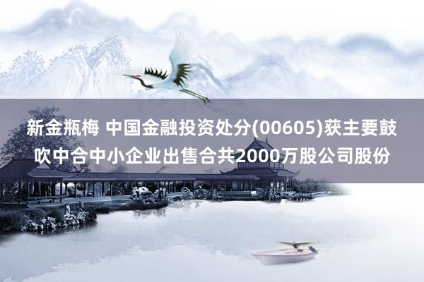 新金瓶梅 中国金融投资处分(00605)获主要鼓吹中合中小企业出售合共2000万股公司股份