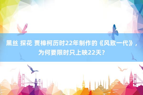 黑丝 探花 贾樟柯历时22年制作的《风致一代》，为何要限时只上映22天？
