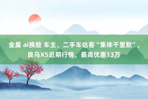 金晨 ai换脸 车主、二手车估客“集体千里默”，良马X5近期行情，最高优惠13万