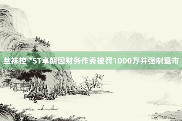 丝袜控 *ST卓朗因财务作秀被罚1000万并强制退市