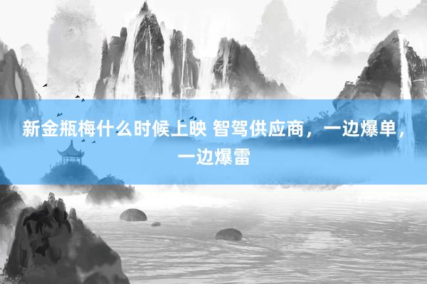 新金瓶梅什么时候上映 智驾供应商，一边爆单，一边爆雷
