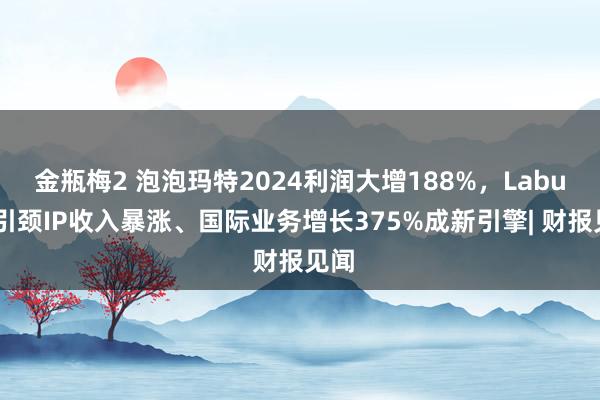 金瓶梅2 泡泡玛特2024利润大增188%，Labubu引颈IP收入暴涨、国际业务增长375%成新引擎| 财报见闻