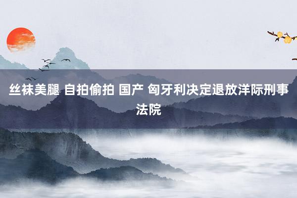 丝袜美腿 自拍偷拍 国产 匈牙利决定退放洋际刑事法院