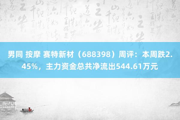 男同 按摩 赛特新材（688398）周评：本周跌2.45%，主力资金总共净流出544.61万元