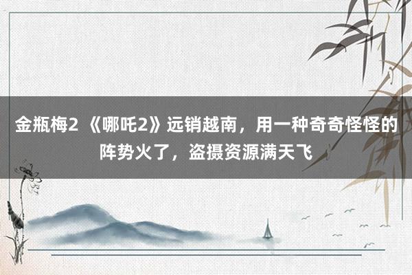 金瓶梅2 《哪吒2》远销越南，用一种奇奇怪怪的阵势火了，盗摄资源满天飞