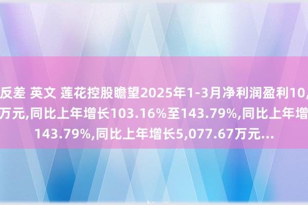 反差 英文 莲花控股瞻望2025年1-3月净利润盈利10,000万元至12,000万元,同比上年增长103.16%至143.79%,同比上年增长5,077.67万元...