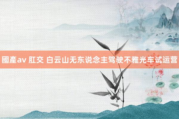 國產av 肛交 白云山无东说念主驾驶不雅光车试运营