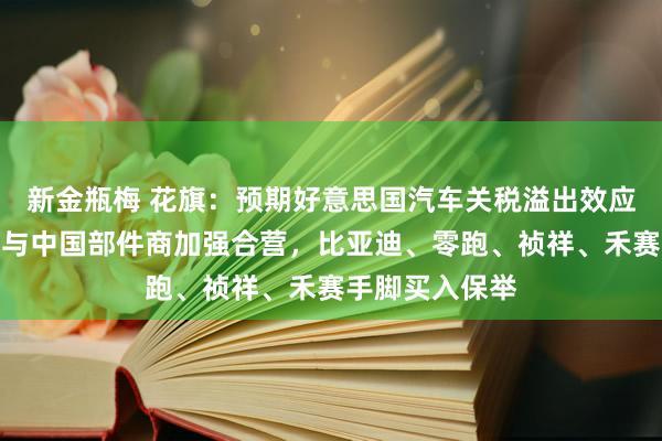 新金瓶梅 花旗：预期好意思国汽车关税溢出效应促使德国车厂与中国部件商加强合营，比亚迪、零跑、祯祥、禾赛手脚买入保举