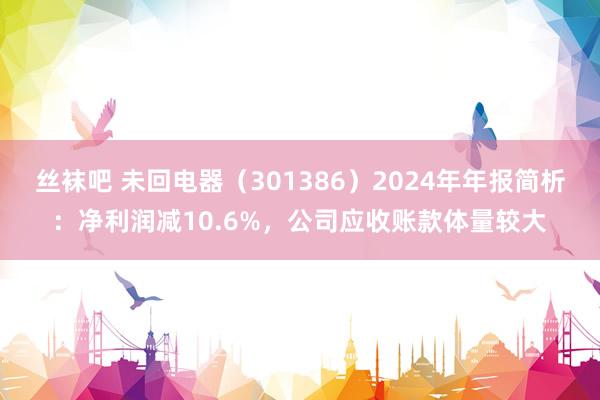 丝袜吧 未回电器（301386）2024年年报简析：净利润减10.6%，公司应收账款体量较大